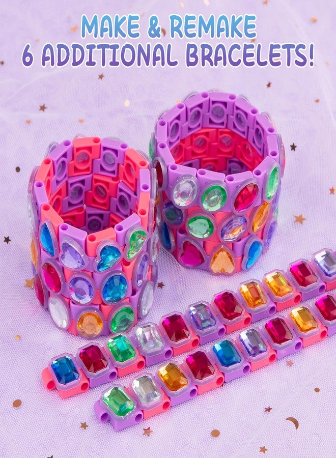 DOLIVE Girls Toys Bracelet Making Kit, 80+ Gem Beads, Makes 6 Diamond Bracelets, Gem Art for Kids 72 Months, Birthday Christmas Gifts for Girls Ages 6 7 8 9 10 Years Old - Image 4